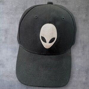 Alienware Baseball Cap OSFM Black Embroidered Logo Hook Loop Power Gaming